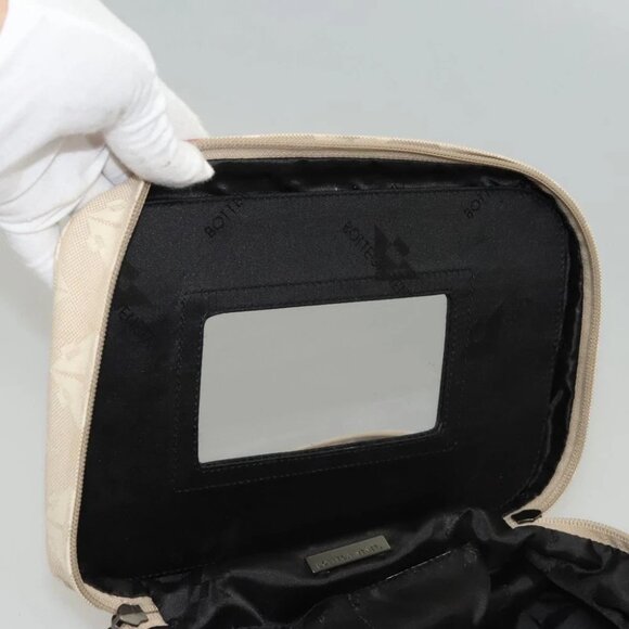 BOTTEGA VENETA Vanity Cosmetic Pouch Canvas Beige - Picture 12 of 15